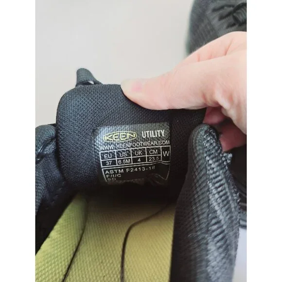 KEEN Utility Sparta Alloy Toe Lace Up Safety Work Black Womens Shoes Size 6.5 - Picture 13 of 15